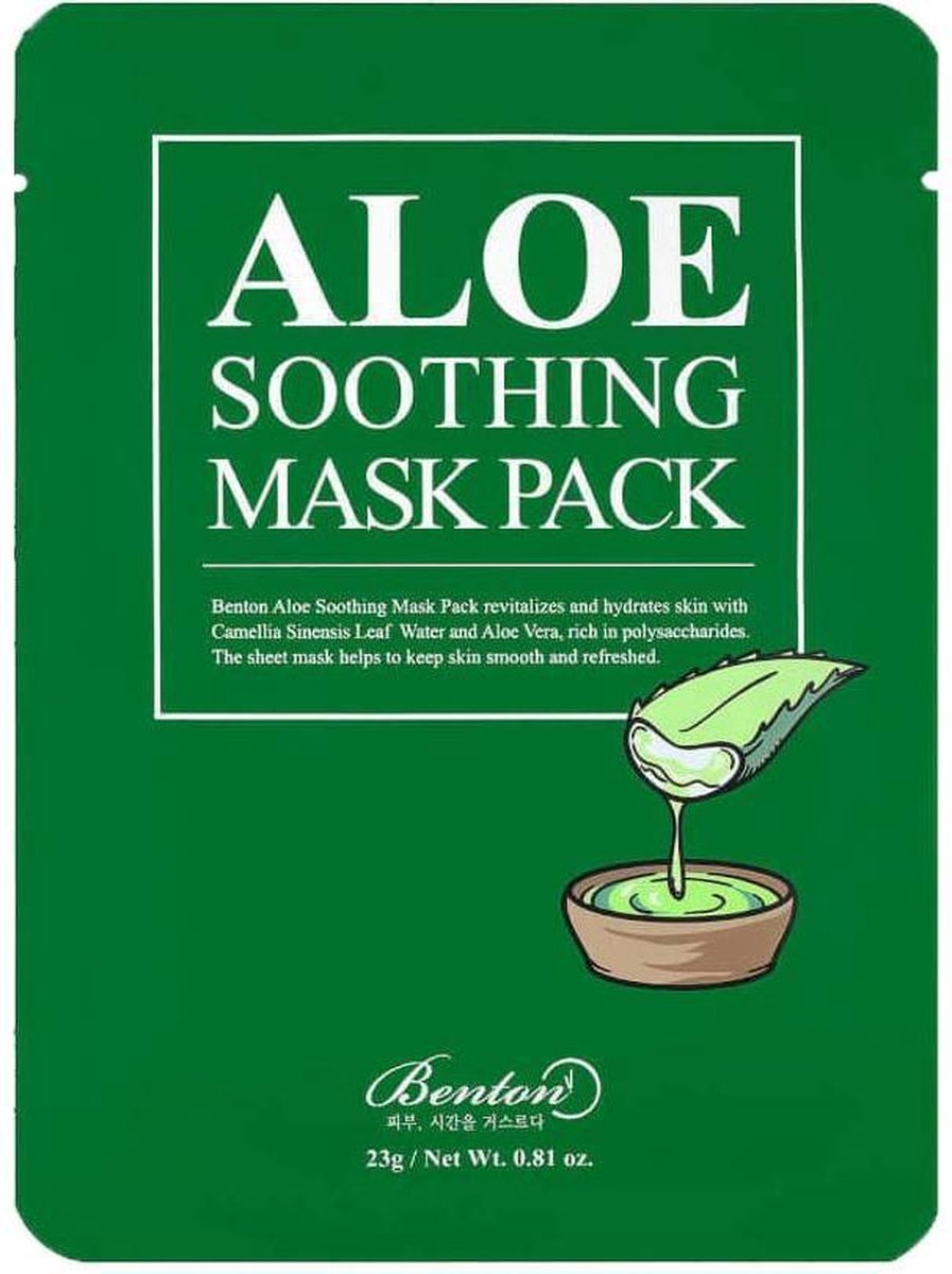 Benton Aloe Soothing Mask Pack 28 g (Set van 10 stuks)