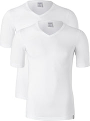 Actie 2-pack: Schiesser 95/5 - T-shirts V-hals - Wit -  Maat M