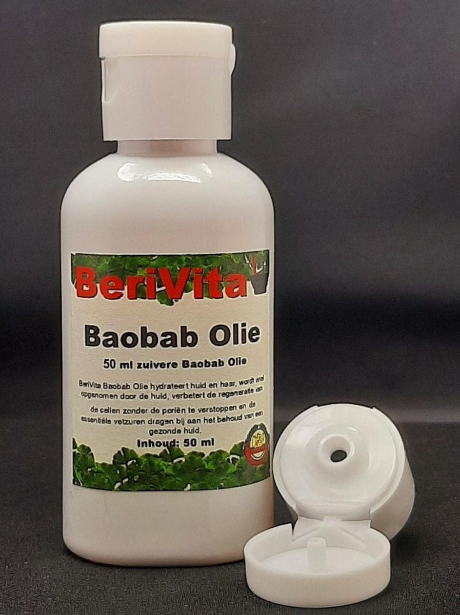 Baobab Olie Puur 50ml - Onbewerkte Baobabolie voor Huid en Haren