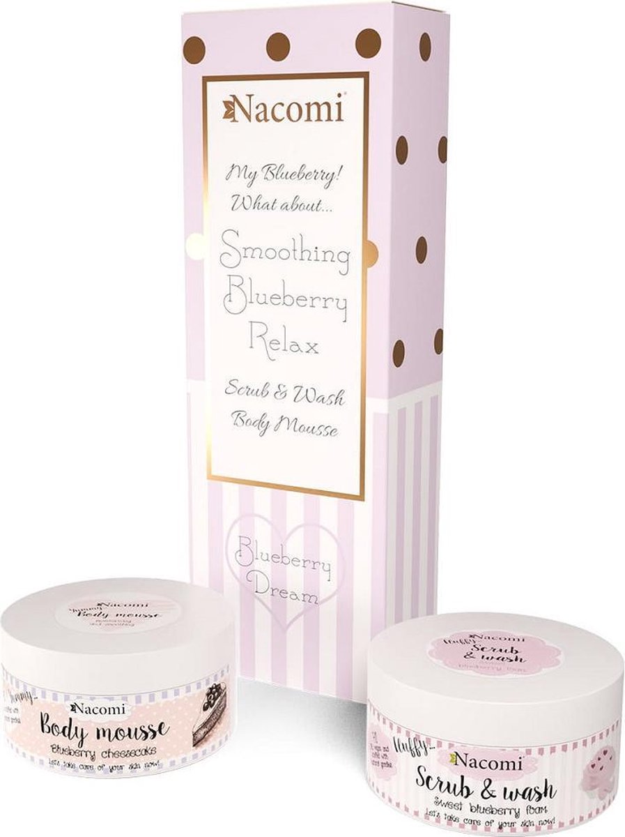 Nacomi_set Bori?1/2wkowy Sen Pianka Peelinguj?co-myj?ca S?odka Bori?1/2wka 100ml + Mus Do Cia?a Bori?1/2wkowy Sernik 100ml