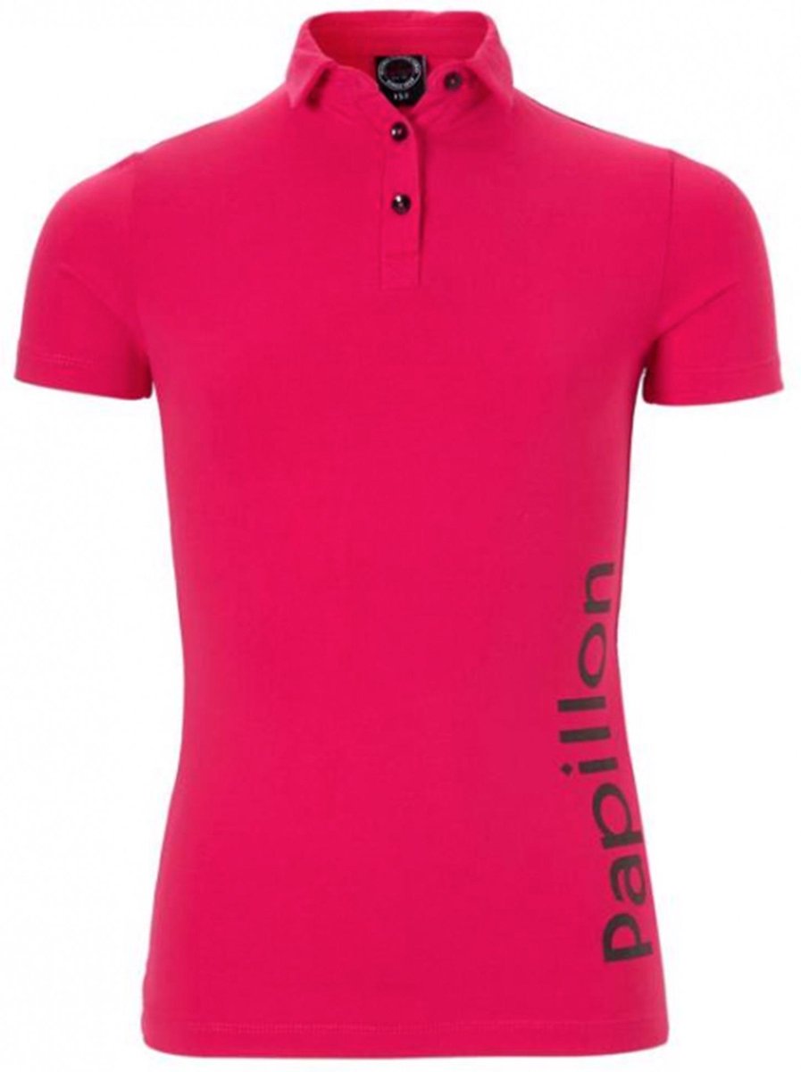 Papillon Poloshirt Dames Fuchsia Maat 44
