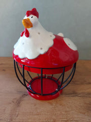 Mand - ei -Kip - rood - Diameter 15cm