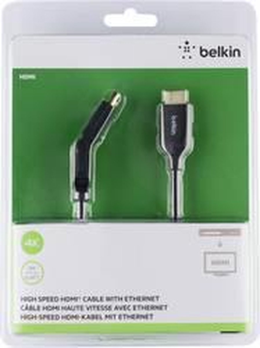 Belkin High Speed HDMI Cable with Ethernet - HDMI met ethernetkabel - HDMI (M) naar HDMI (M) - 2 m