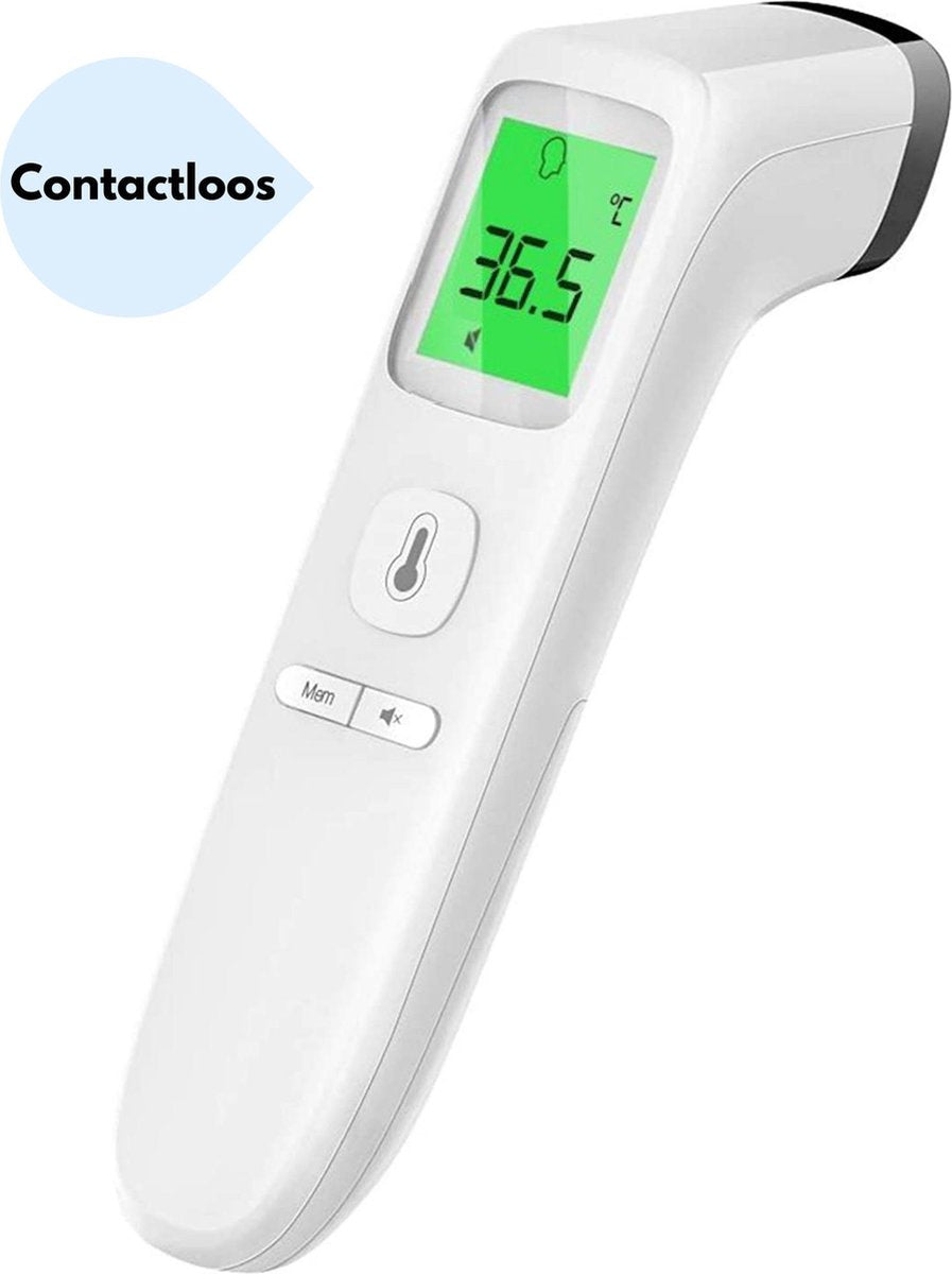 Evolize Digitale Infrarood Voorhoofd Thermometer voor Baby - Kinderen - Volwassenen - Koortsthermometer Lichaam - Inclusief Batterijen