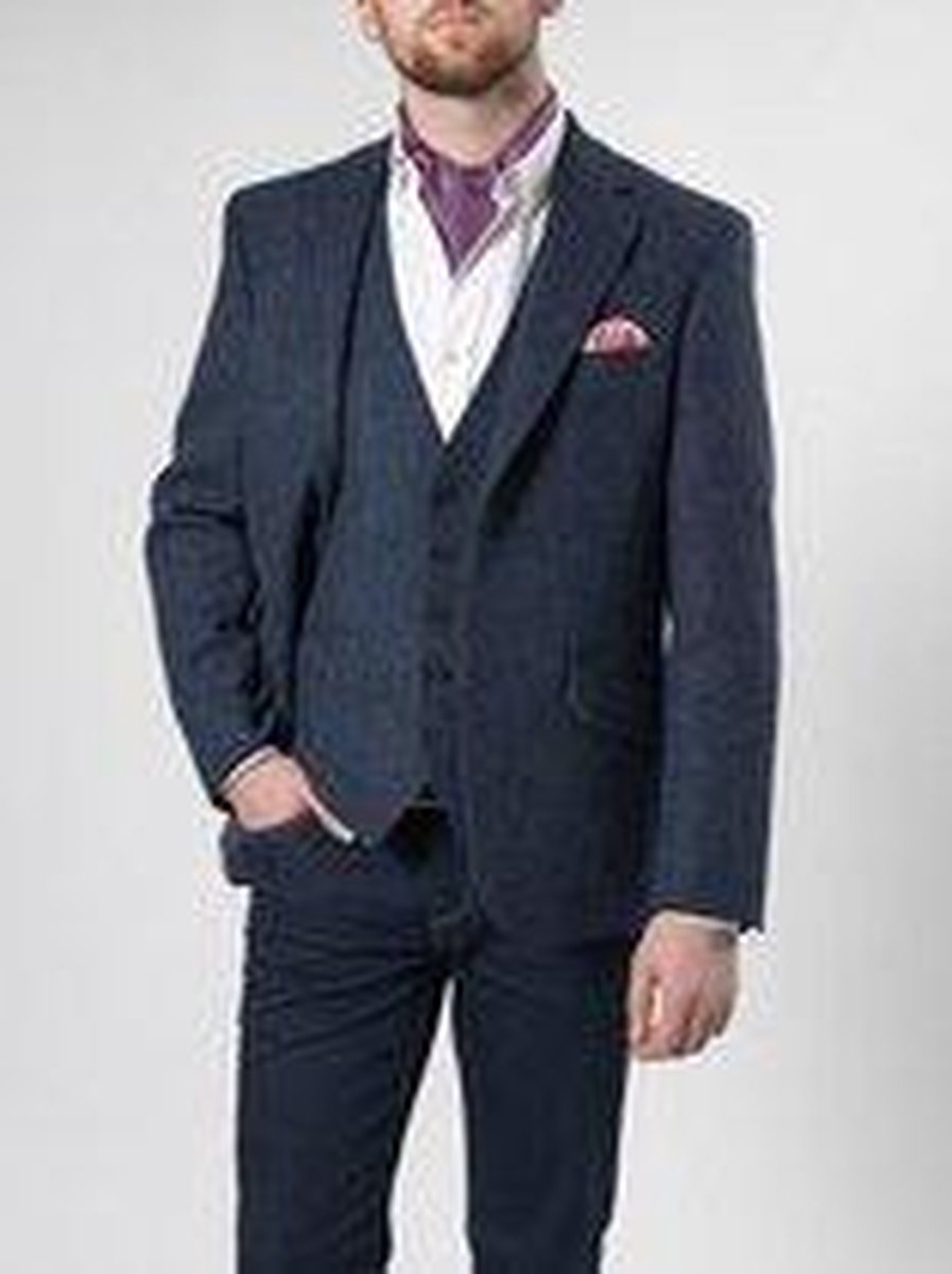 Harris Tweed Jacket Blauw Visgraat 610 - 118