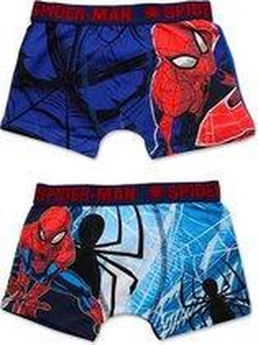 Spiderman kinder boxershort 2-pak 116/128 met volledige print
