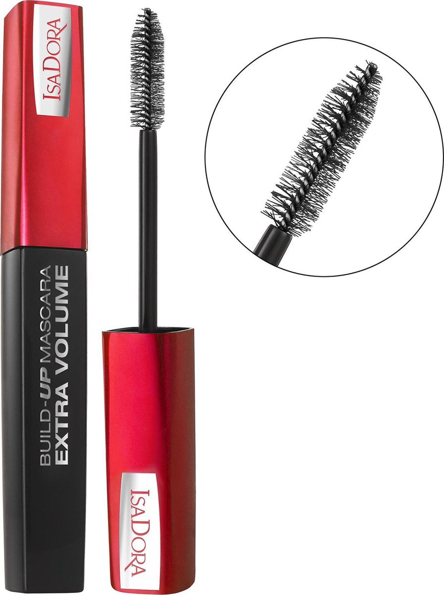 Isadora - Build Up Mascara Extra Volume Mascara 01 Super Black 12Ml