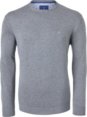 Redmond heren trui katoen - O-hals - grijs -  Maat: 3XL