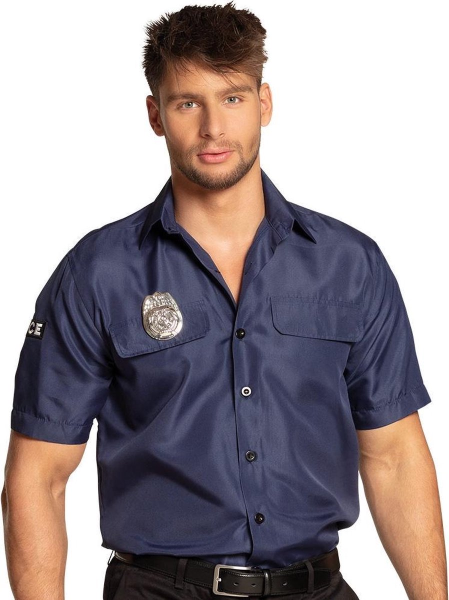 Shirt Politie (L) - Carnavalskleding