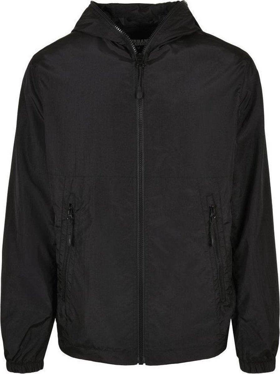 Urban Classics Jacket -2XL- Full Zip Nylon Crepe Zwart