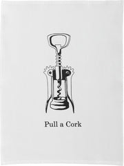 DDDDD Theedoek Pull a cork White (6 stuks)