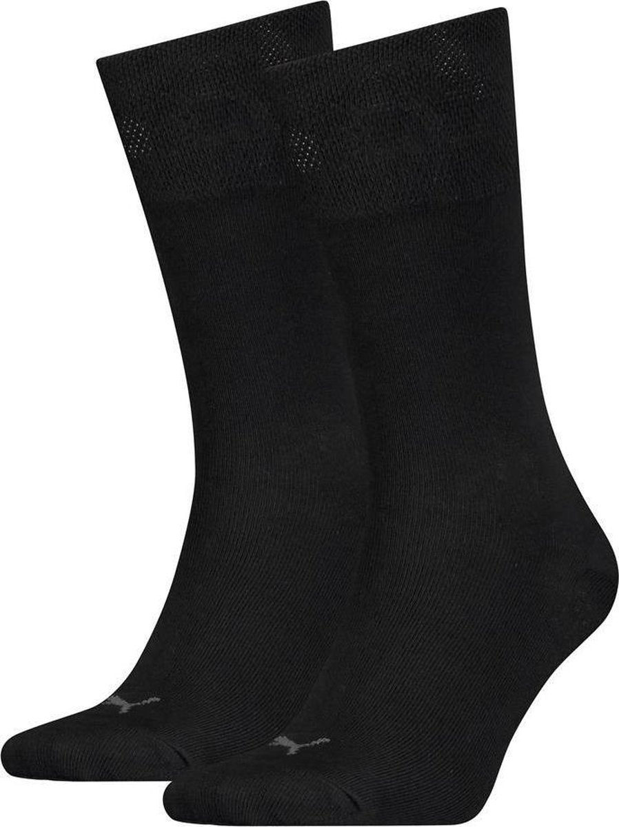 Puma heren sokken katoen 2-pack  - 50  - Zwart
