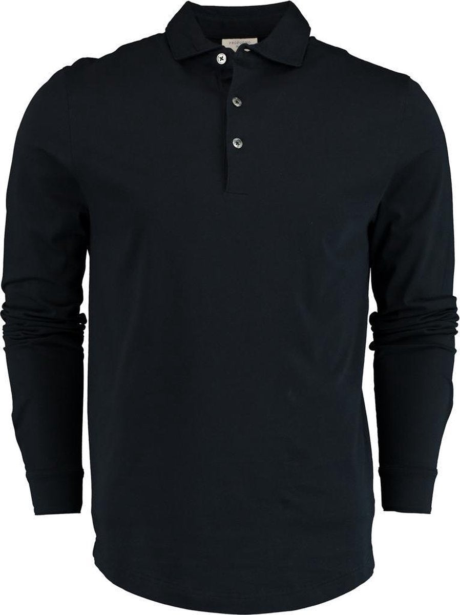 Profuomo PPSJ1C0117 Polo met lange mouwen - Maat XXL - Heren