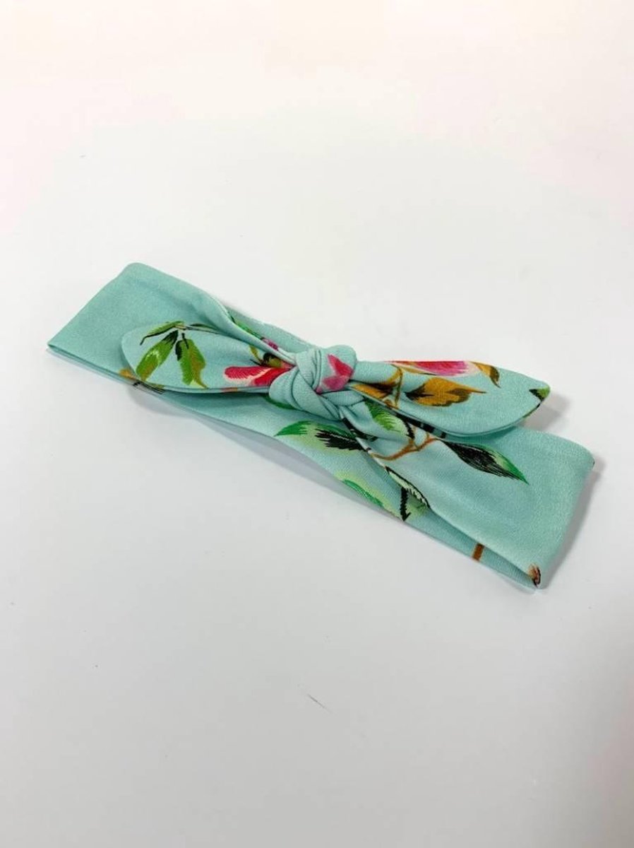 tinymoon Haarband – strik – Shinrin Yoku – Mint – Maat 0 tot 6 maanden