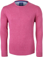 Redmond heren trui katoen O-hals - roze -  Maat: 4XL