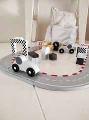 Toys Again.nl - Racebaan - Hout - Incl. opbergzak - 31-delig - 48x38 cm.