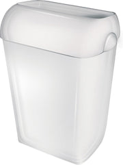 Afvalbak half open 23L - Kunststof - Wit - PlastiQline