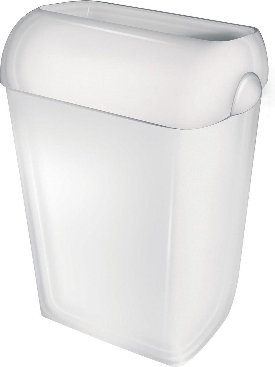Afvalbak half open 23L - Kunststof - Wit - PlastiQline