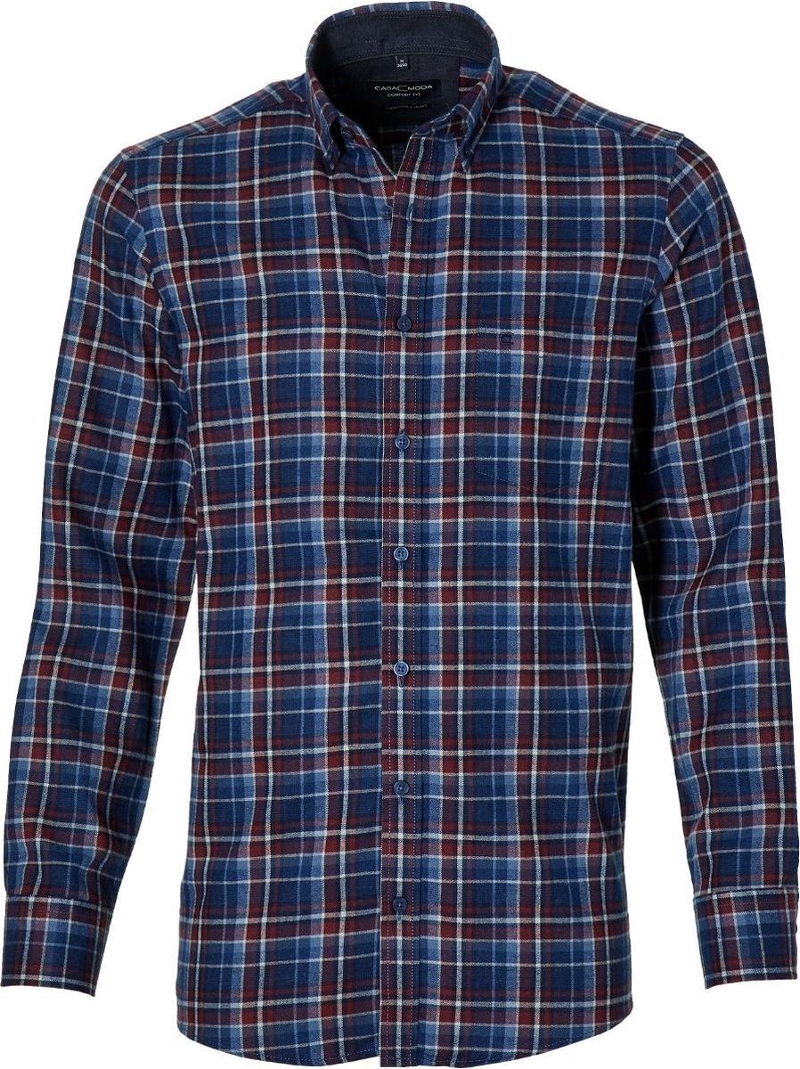 Casa Moda Overhemd - Regular Fit - Blauw - 3XL Grote Maten
