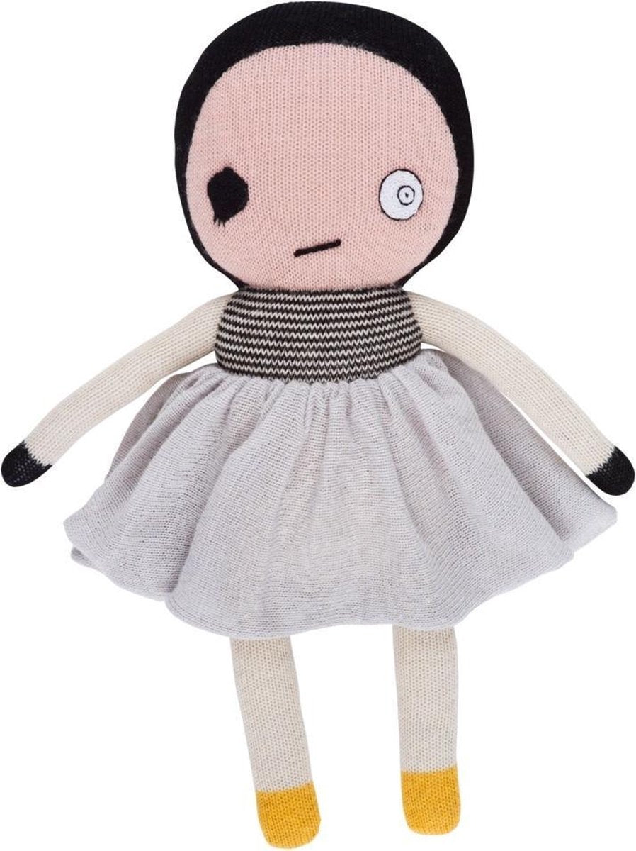 Luckyboysunday Knuffel Pop 52 Cm Alpaca Wol Zwart/wit