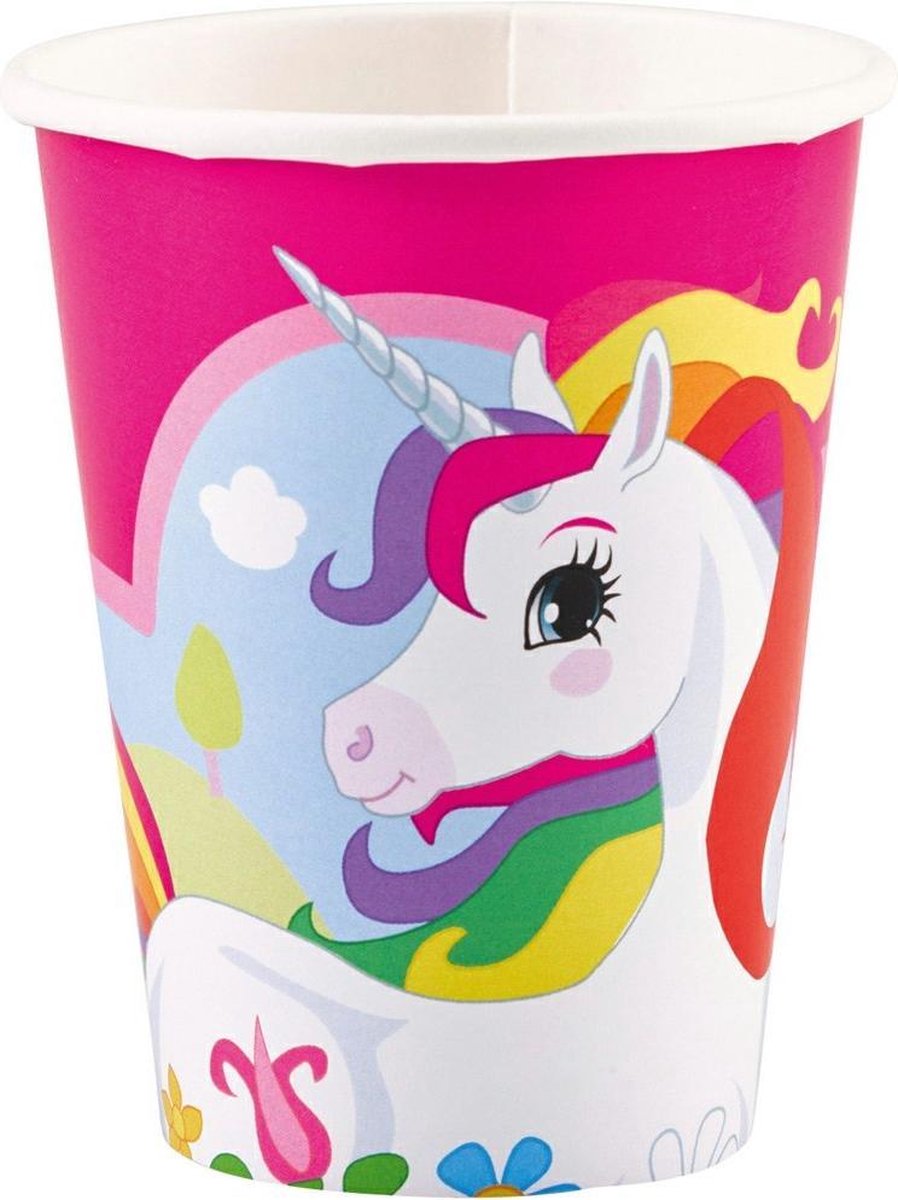 Unicorn bekertjes 8 stuks - Eenhoorn