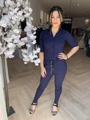 My Pashion - Jumpsuit XS - Navy Dark - Easy-Move - Travelstof