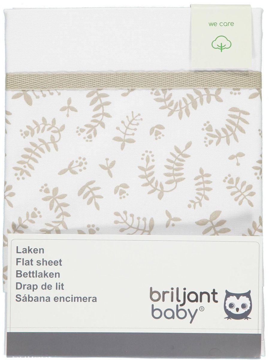 Briljant Baby - Wieglaken - Botanical Organic - Zand - 75 x 100 cm - 100% organisch katoen