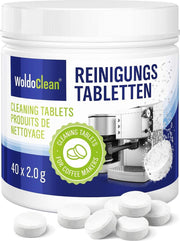 Reinigingstabletten 40x 2g voor volautomatische koffiemachines die compatibel zijn met alle merken