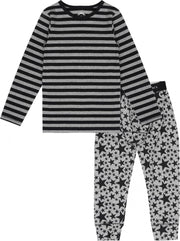 Claesen's pyjama grey star stripes 104-110