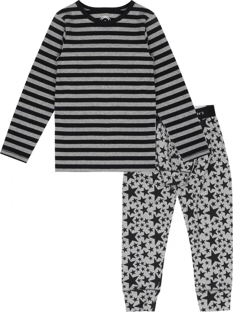 Claesen's pyjama grey star stripes 104-110