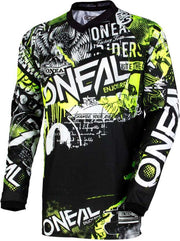 O'Neal Kinder Crossshirt Element Attack Black/Hi-Viz-S