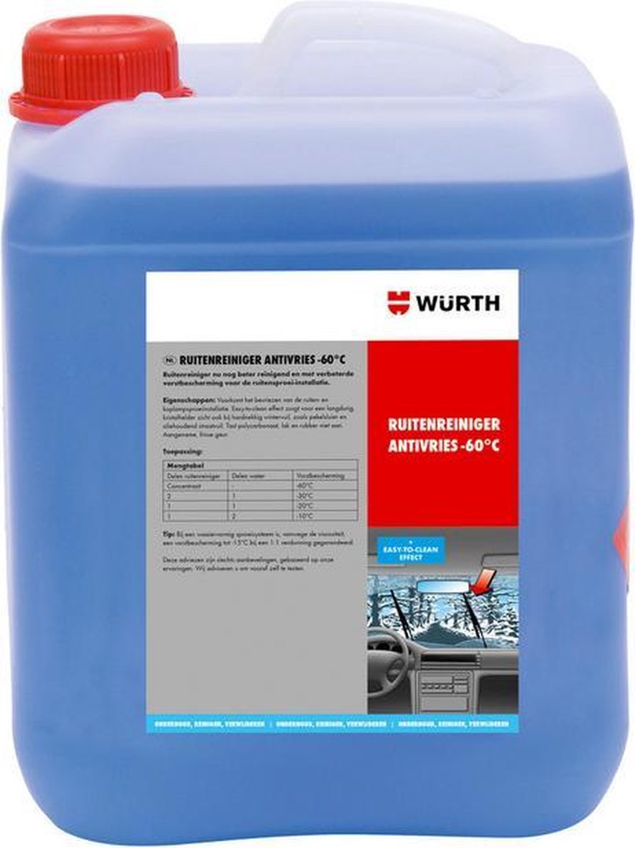 wurth RUITENVLOEISTOF RUITENREINIGER CONCENTRAAT - RUITEN VLOEISTOF RUITEN REINIGER 5 liter