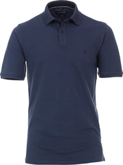 CASA MODA comfort fit poloshirt - stretch - middenblauw -  Maat: 3XL
