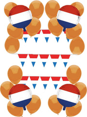 e-Carnavalskleding.nl Feestpakket Nederland Medium|Kant en klaar ek feestversieringspakket
