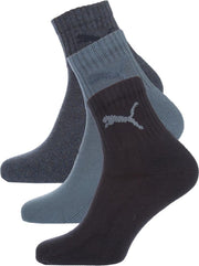 Puma - 3-pack Korte Sport Sokken Denim Blauw - Unisex - 39-42