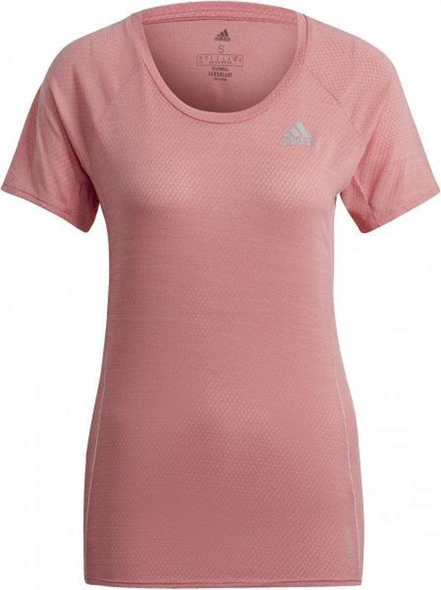 adidas Runner Shirt Dames - lichtroze - maat XL