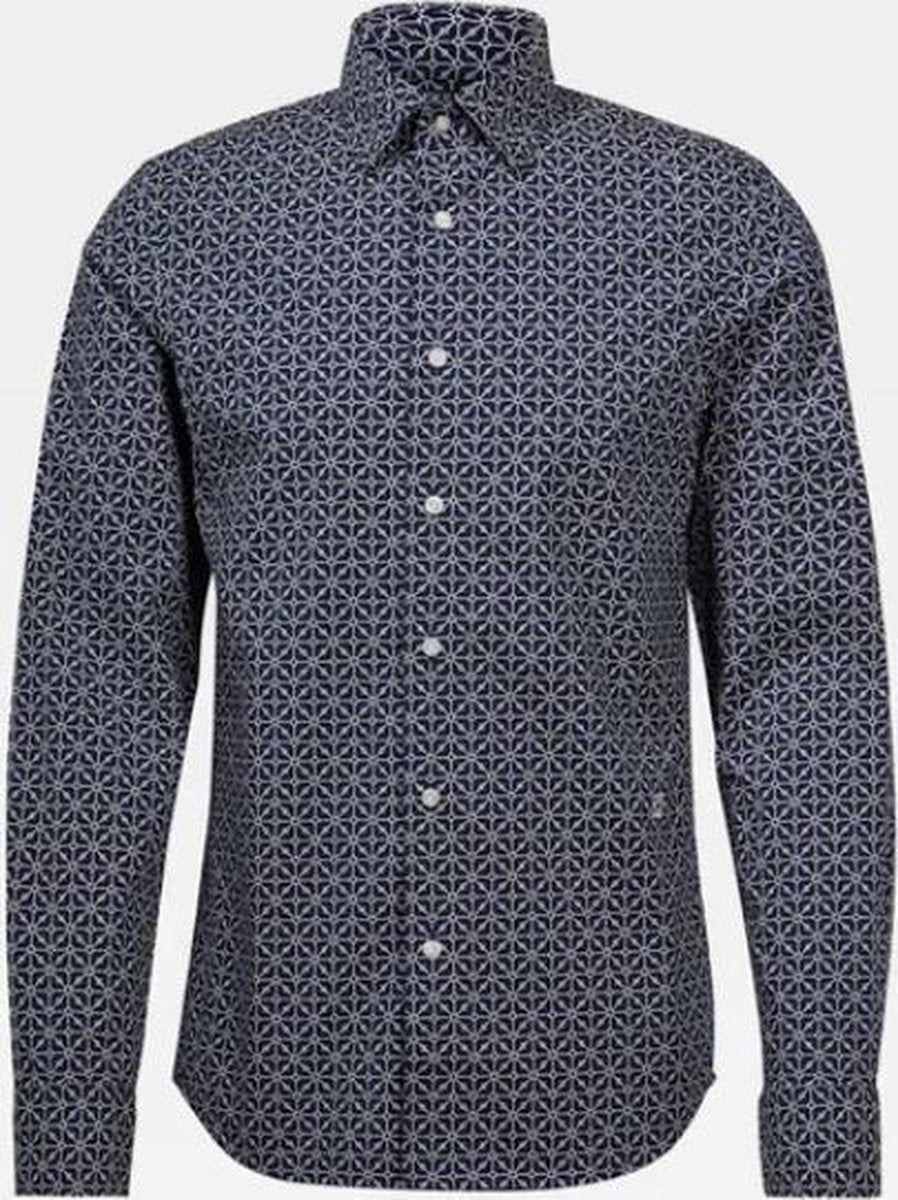G-star Overhemd Slim Fit Navy Print (D16171 - C173 - 6105)