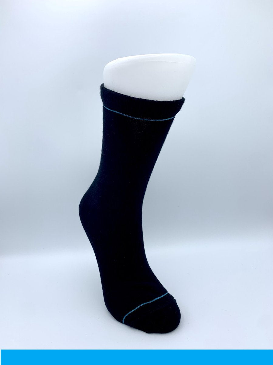 UNIQ SOCKY 4 PAAR - HOOG BLAUW (zwart) (35-40) | MAKKELIJK SORTEERBARE SOKKEN