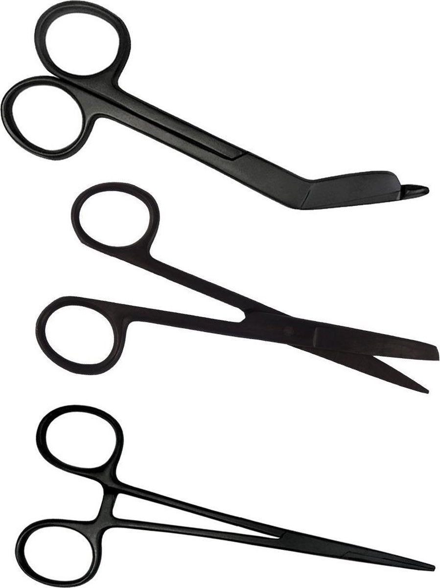 LINKSHANDIG- Verpleegkunde Scharen Set Steath Black | Zorg - Zuster - Cadeau - Verpleegster - Accessoires
