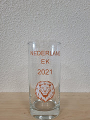 EK voetbal 2021 oranje long drink glas - Europees kampioenschap - drankje - uniek glas 2021 - voetbal zomer - EK voetbal - oranje - Holland artikelen - collectors item