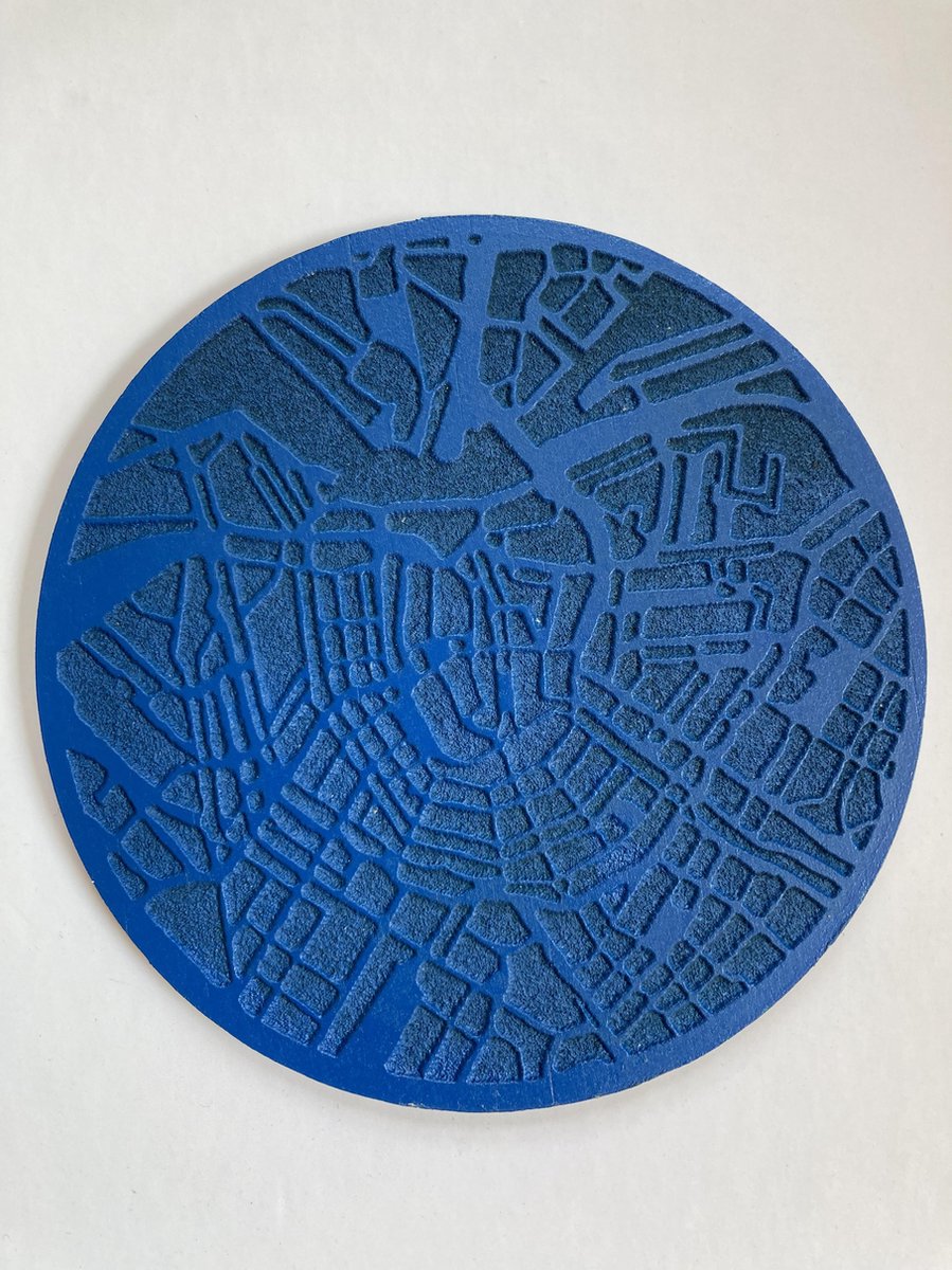&Klevering - onderzetters - Amsterdam - set van 4 - blauw