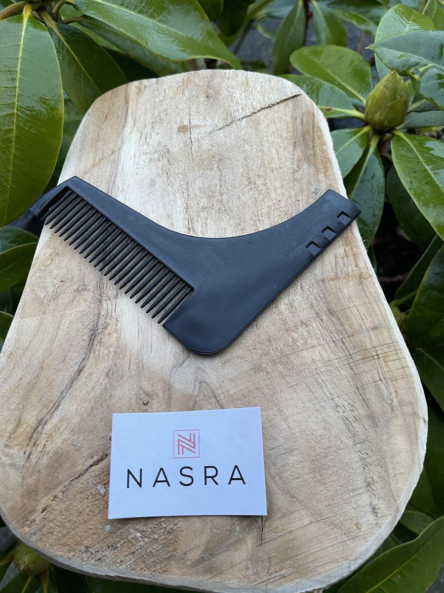 Nasra- Baardkam- Baardtrimmer- Baardverzorging- Zwart