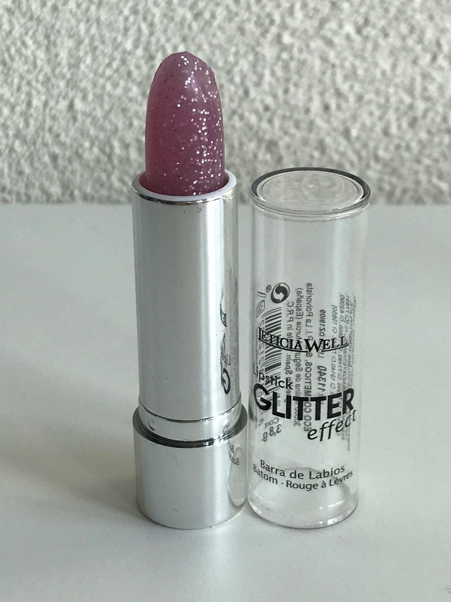 Leticia Well - Glitter Lipstick - transparant/doorzichtig/naturel roze met zilver glitters - nummer 14 - 3