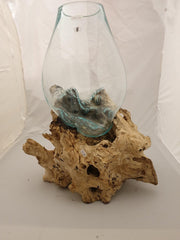 Glas op hout 66x55 cm
