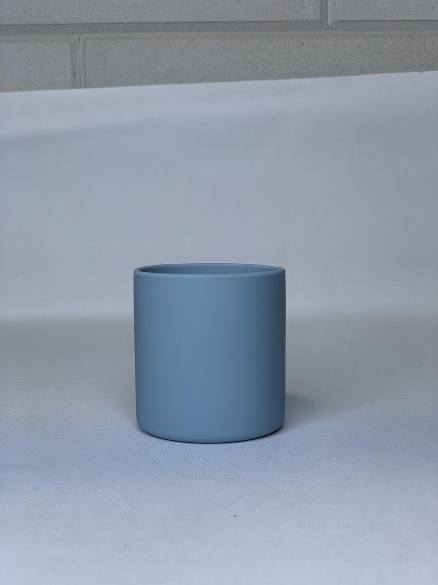 Siliconen drinkbeker dusty blue | drinkbeker voor baby's | drinkbeker voor kinderen | eten en drinken | drinkbeker