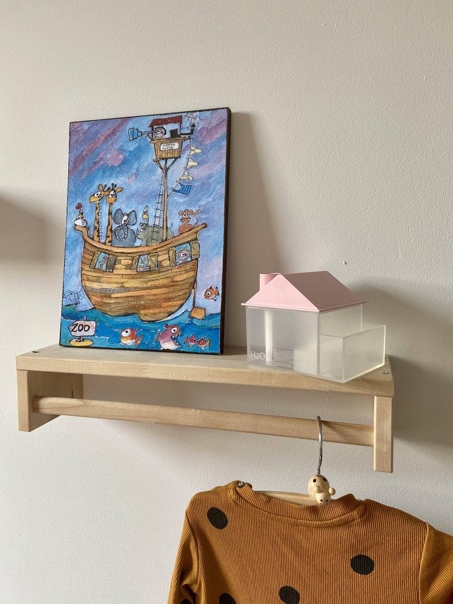 Aroma Diffuser 300ML - Design - Tiny House Luchtbevochtiger - ROZE- met sfeer en nachtlampje