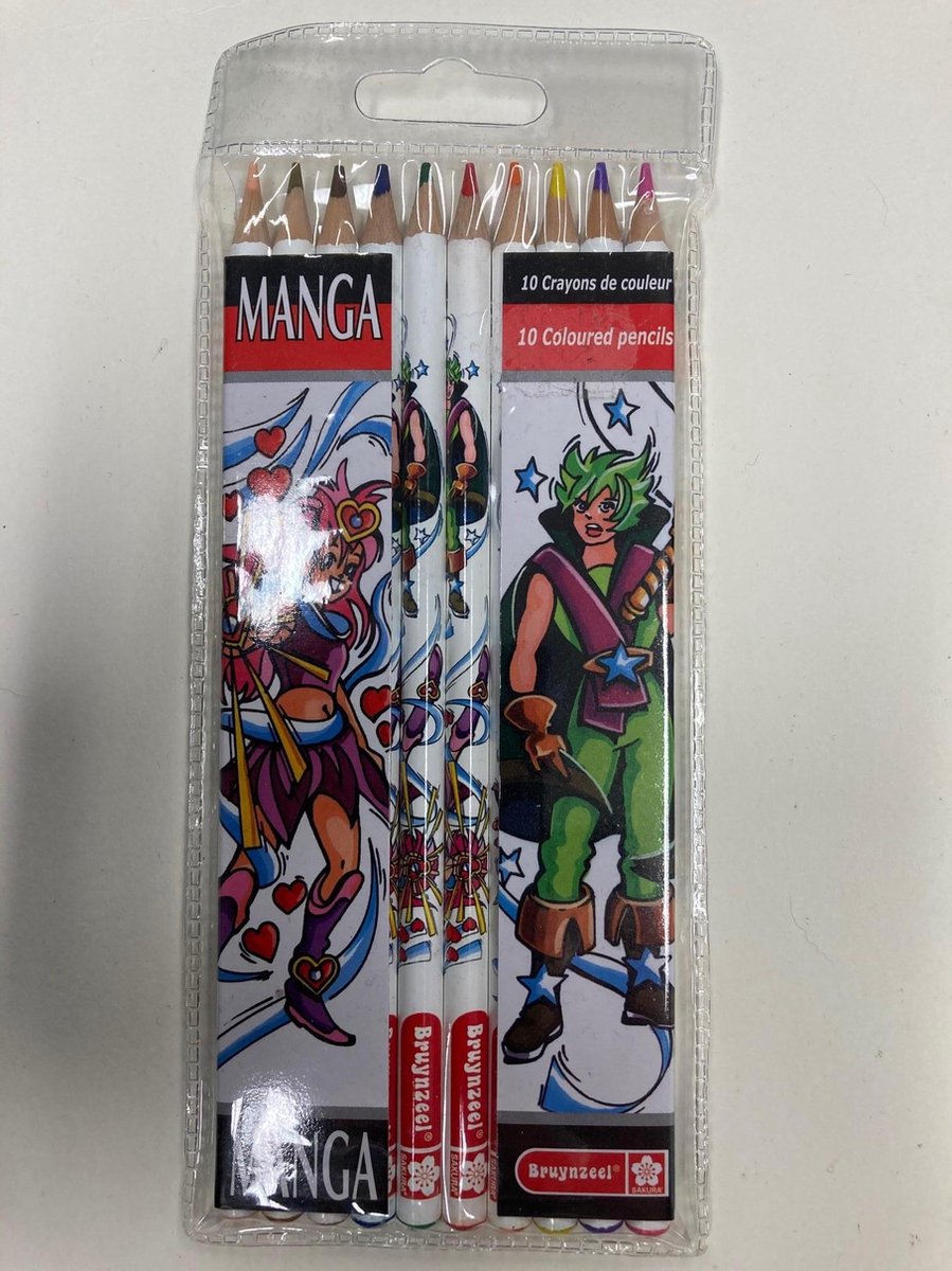 Bruynzeel kleurpotloden van Manga 10 stuks.