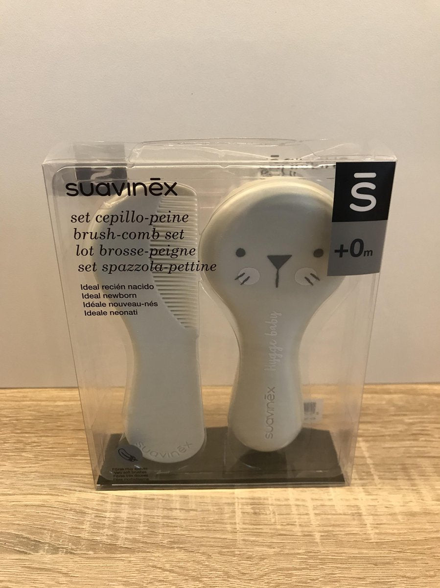 Suavinex Set Cepillo-peine 0m Blanco