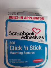 3L Click 'N Stick Mounting Squares Wit 500 Stuks