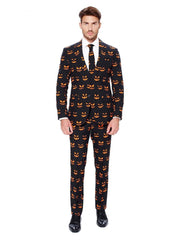 OppoSuits Black-O Jack-O - Mannen Zomer Kostuum - Zwart - Halloween - Maat 56
